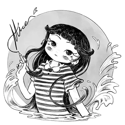 Alice in the sea